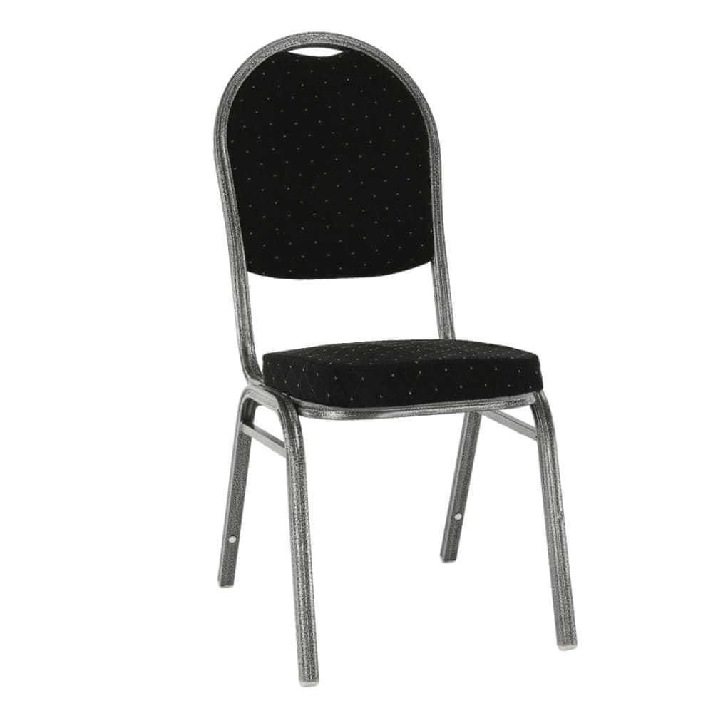KONDELA Konferenčná stolička Jeff 3 New - čierna / sivá